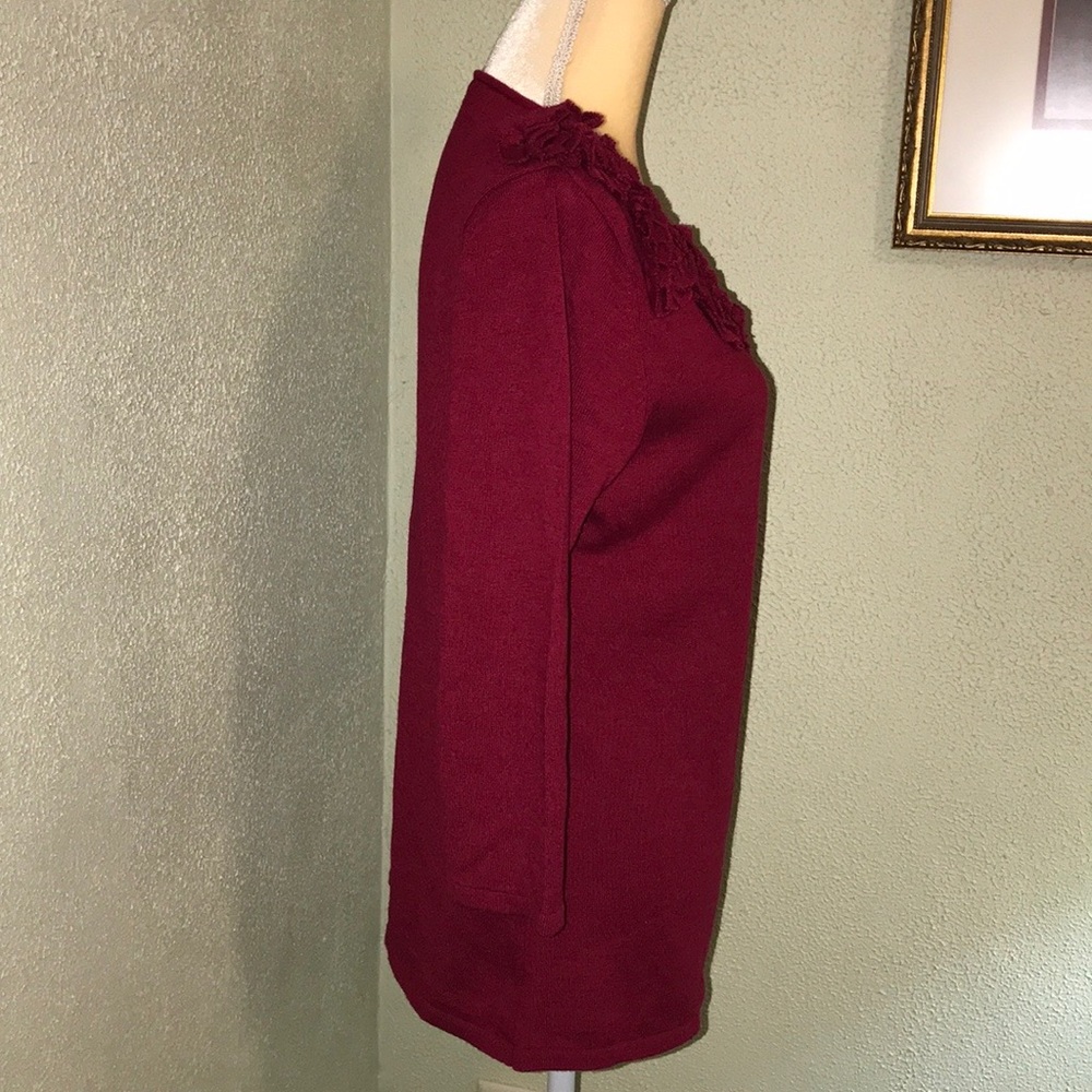 Color Works Cranberry Sweater Size Large - Picture 3 of 7